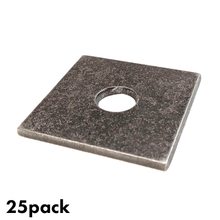 2x2 square washers 1/2 in or 5/8 in. bolts, 10 gauge 1/8 in. metal